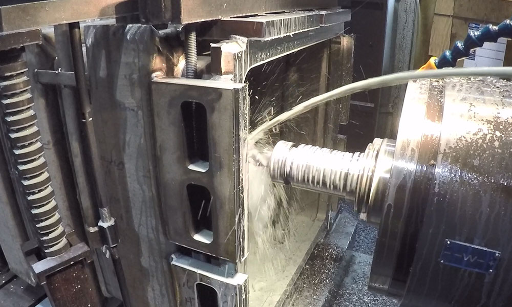autoclave manufacturer machining the door gasket groove
